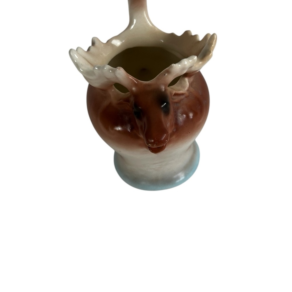 Vintage Czechoslovakia Elk Ceramic Creamer Hand painted